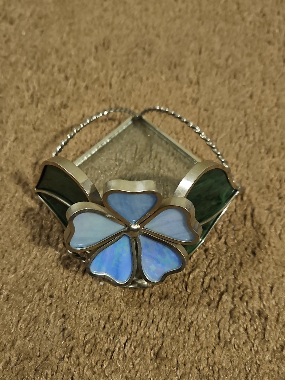 Vintage Stained Glass Tealigt/votive Candle Holder